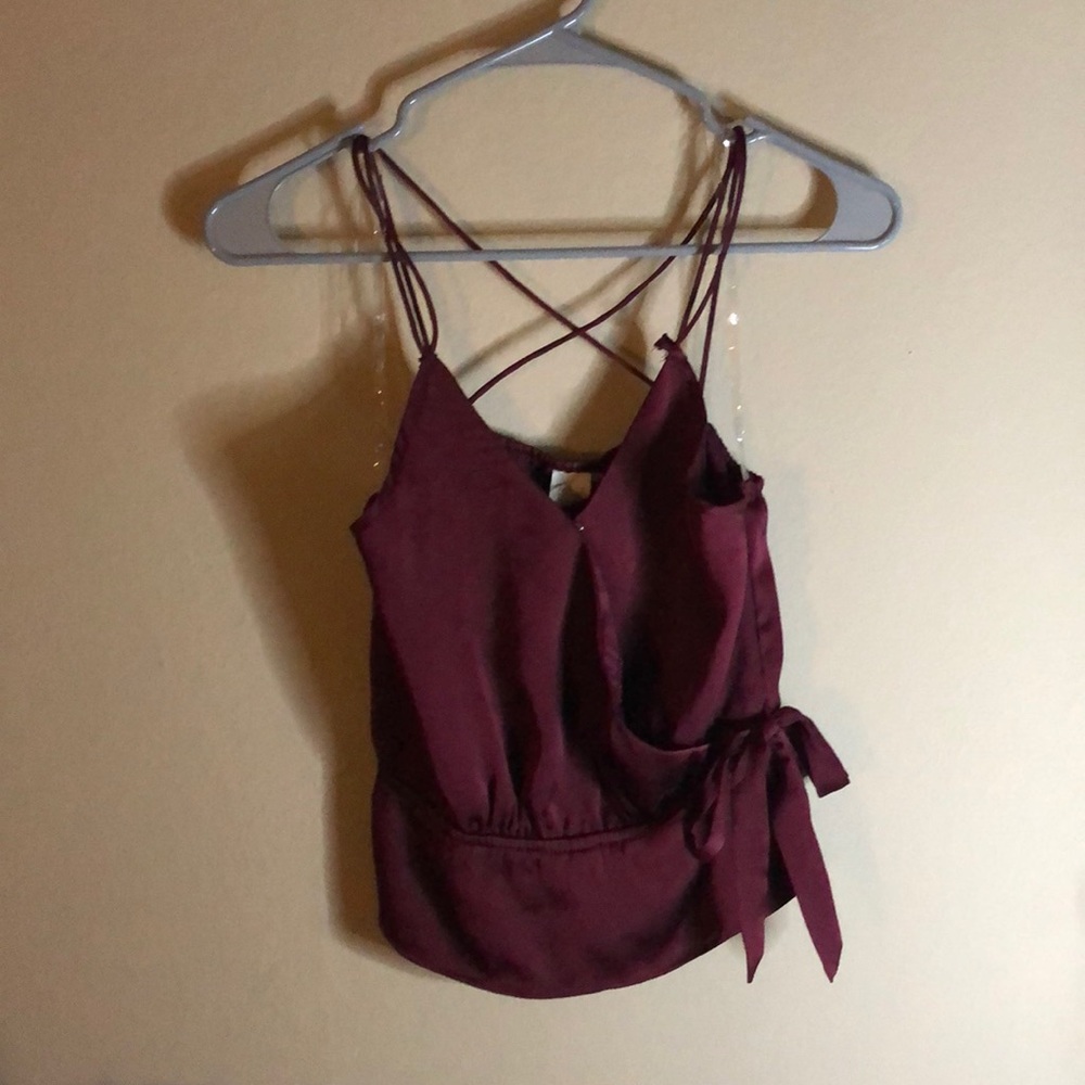 Burgundy crop top